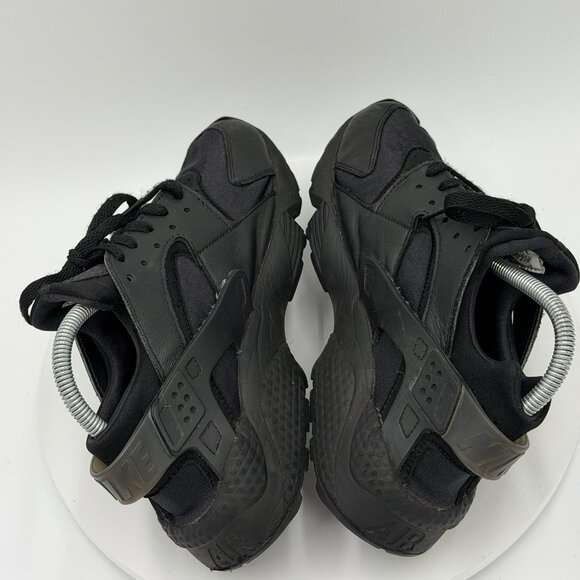 Nike Air Huarache Sneakers Men 9 Triple Black Athletic Comfort Running Shoes - Picture 4 of 8